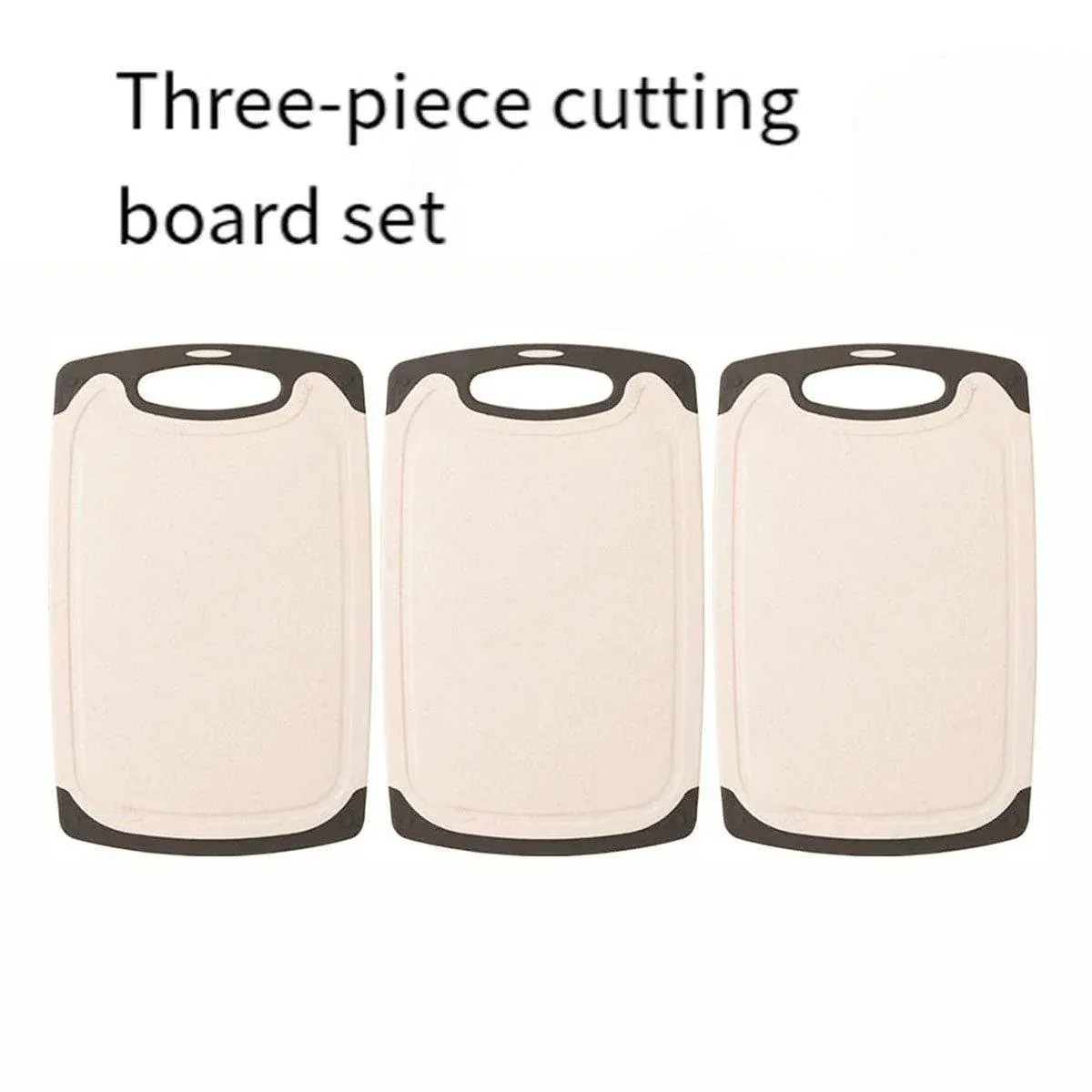 3PCS Wheat Straw Cutting Board Kitchen Chopping Board for Vegetables Meat Fruit view 10