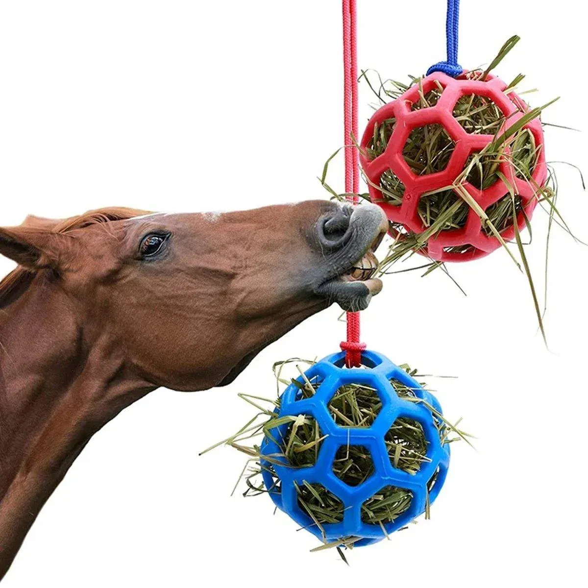 Hanging Hay Feeders Stable Feed Polo Feeding Balls Toy for Horses and view 12