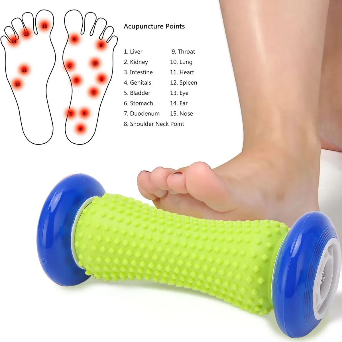 Foot Massage Roller Muscle Relaxation Arch Care Yoga Fitness Tool - Pink view 9