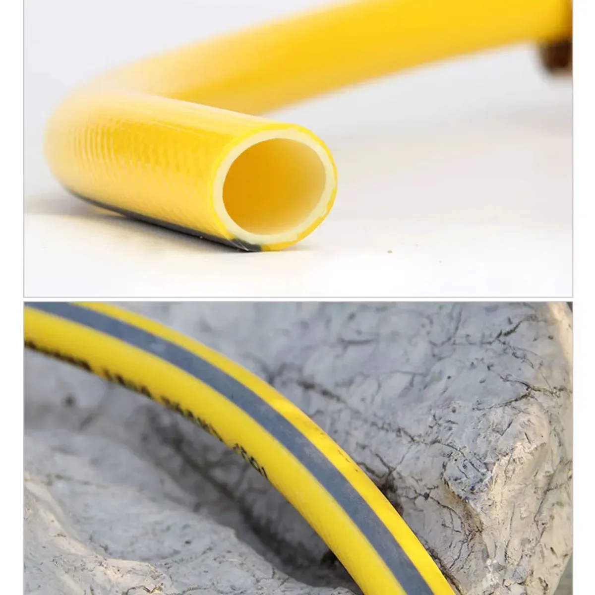 Heavy Duty Garden Hose Pipe Reel Reinforced Anti-kink Outdoor Hosepipe Yellow view 13