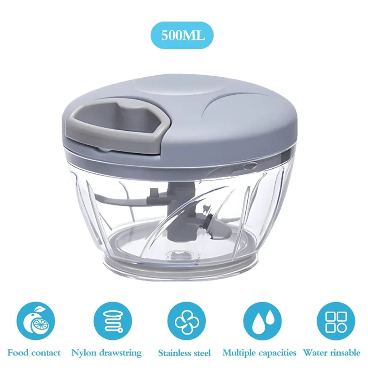 500ml Manual Meat Mincer Garlic Chopper Rotate Garlic Press Crusher Vegetable view 10