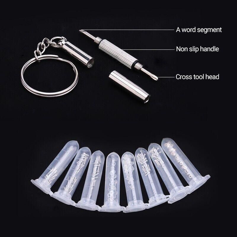 Eyeglass Sun Glasses Optical Repair Tool Screw Nut Nose Pad Assortment Set Kit view 6