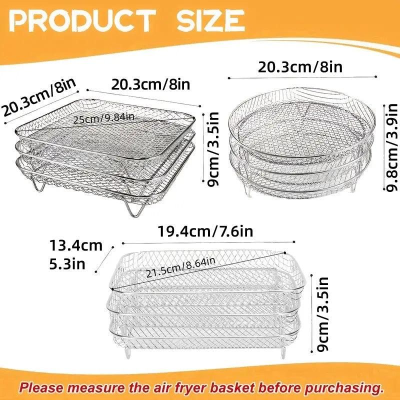 Air Fryer Grill Rack Multi Layer Removable Shelf Mesh Rack for Cooking BBQ view 4