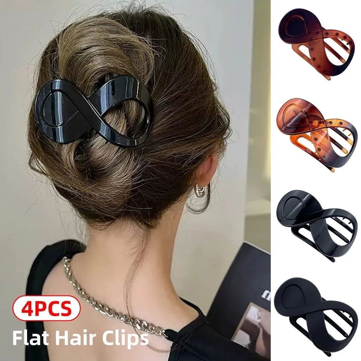 4PCS Hair Clip Set Duckbill Clips Cute Hair Accessories for Bangs and Styling — image 1