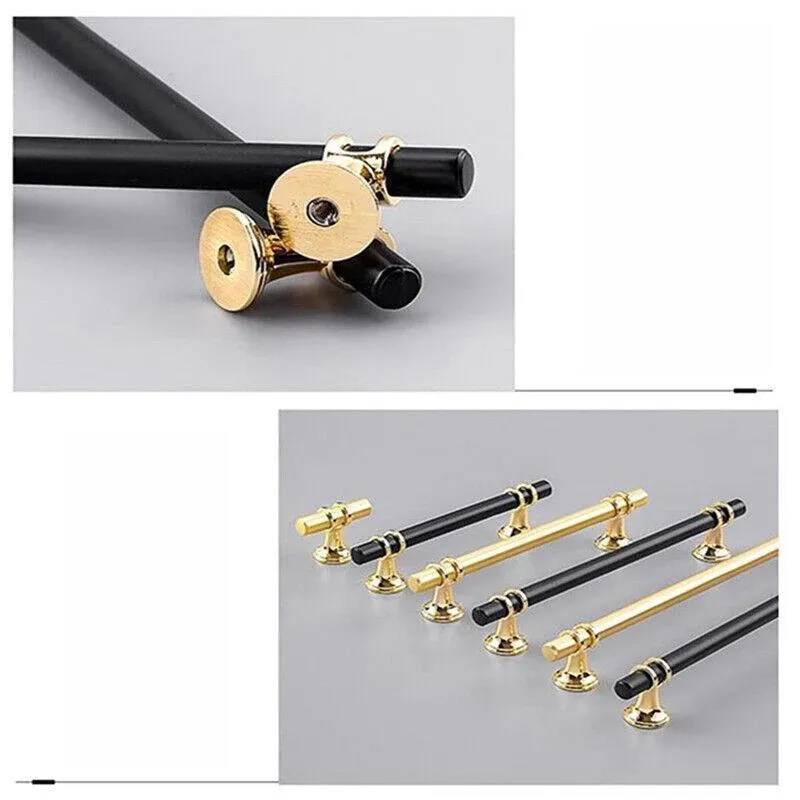 Black Gold Design Kitchen Cabinet Handles Drawer Bar Handle Pull 96 128 160 view 5