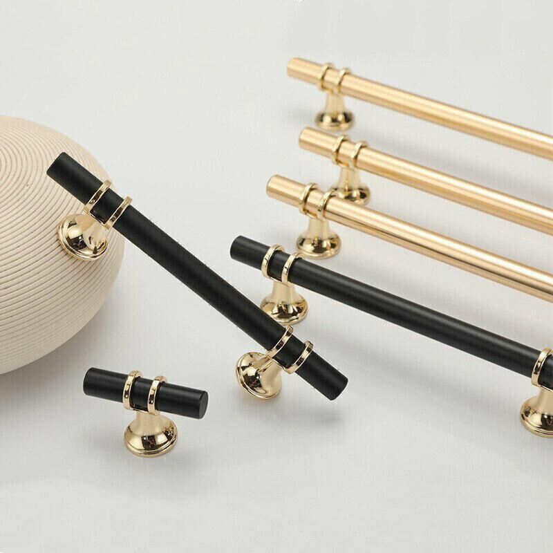 Black Gold Design Kitchen Cabinet Handles Drawer Bar Handle Pull 96 128 160 view 6