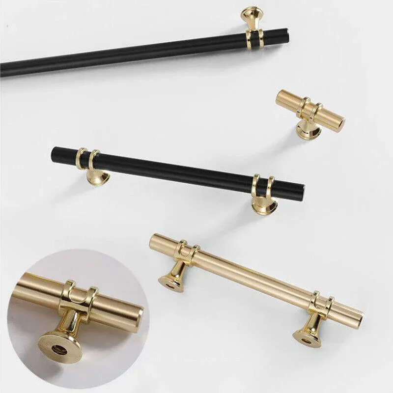 Black Gold Design Kitchen Cabinet Handles Drawer Bar Handle Pull 96 128 160 view 7