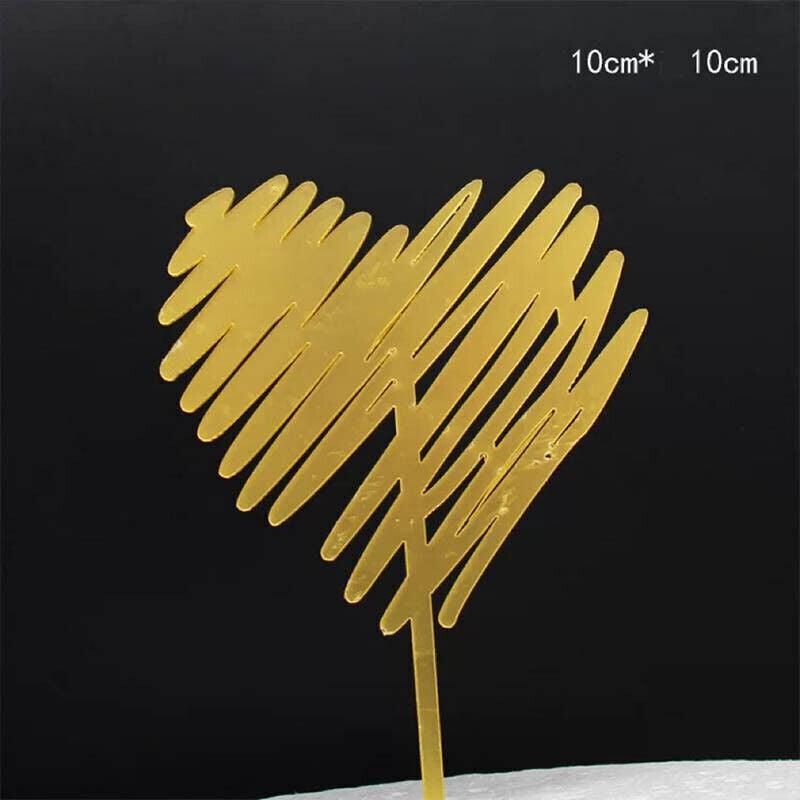 Happy Birthday Acrylic Cake Topper Cake Decoration Golden Silver Party view 10
