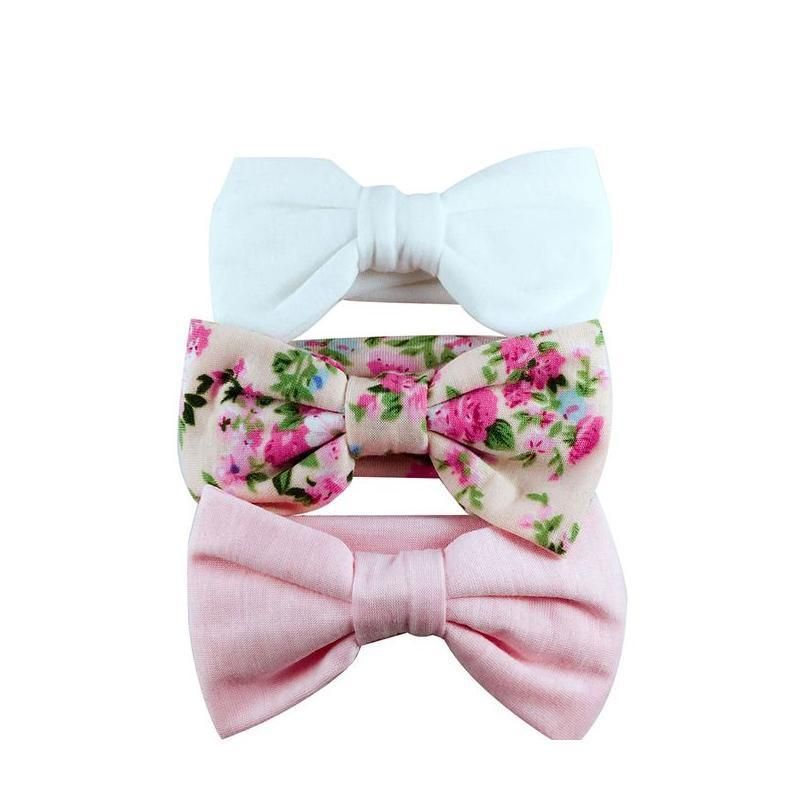 3PCS Soft Headband Wrap Set with Top Knot Single Bow Turban Style Hairbands - #1 view 8