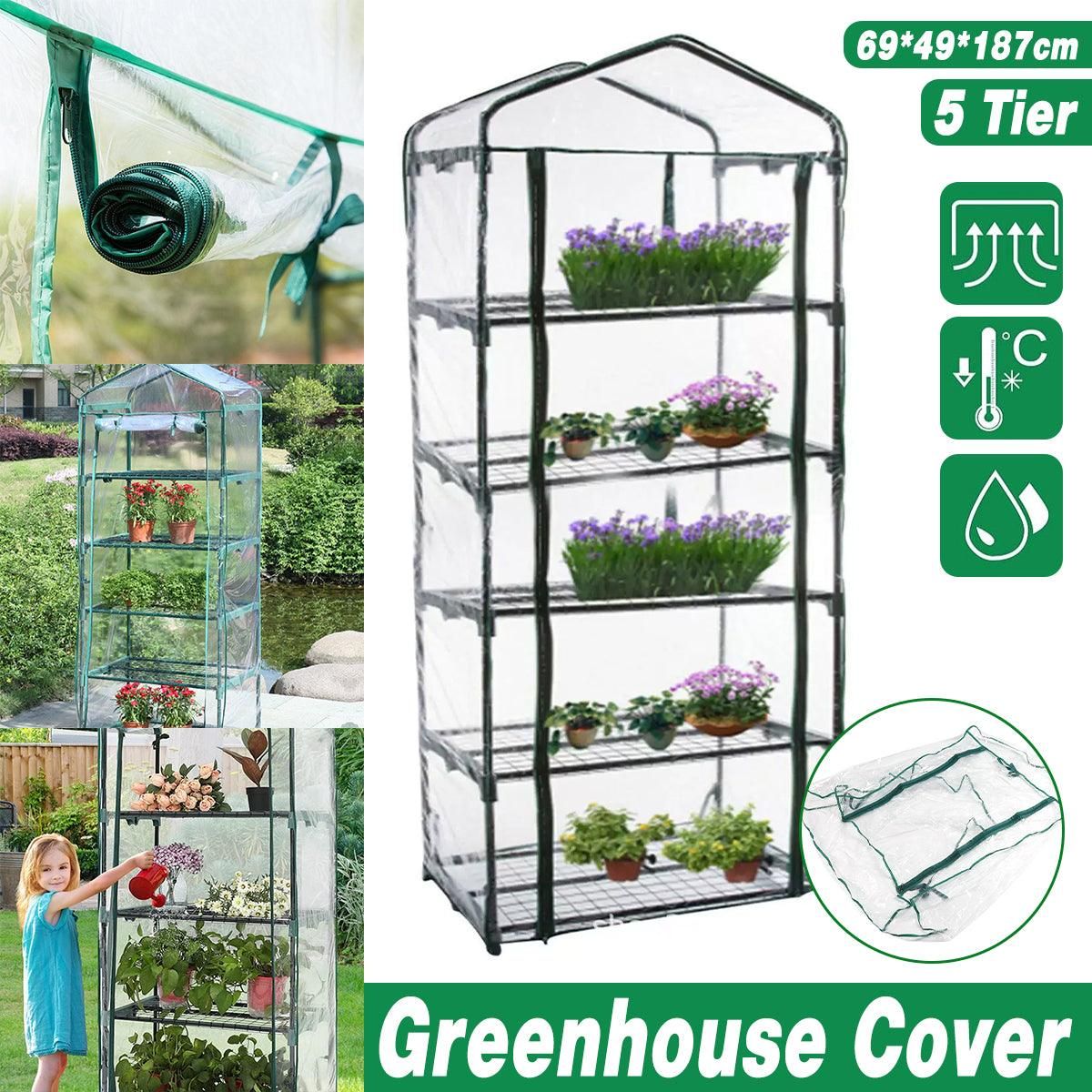 5 Tier Garden PVC Plant Insulation Warming Shed Conservatory Cover No Brackets view 13