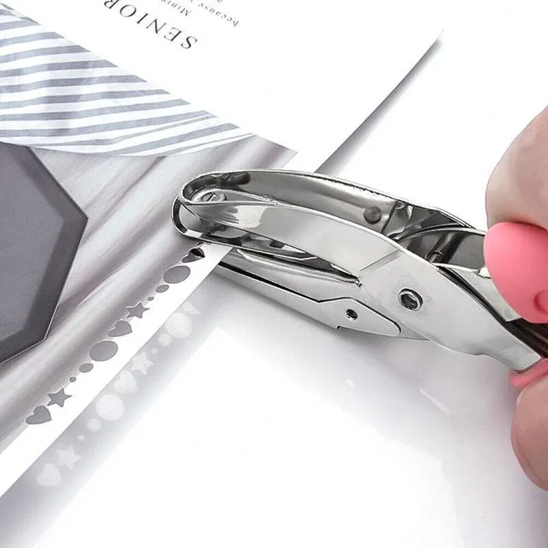 Circle/Heart/Star Shaped Metal Hole Punch Pliers - Paper Hand Puncher - 5.5mm view 11