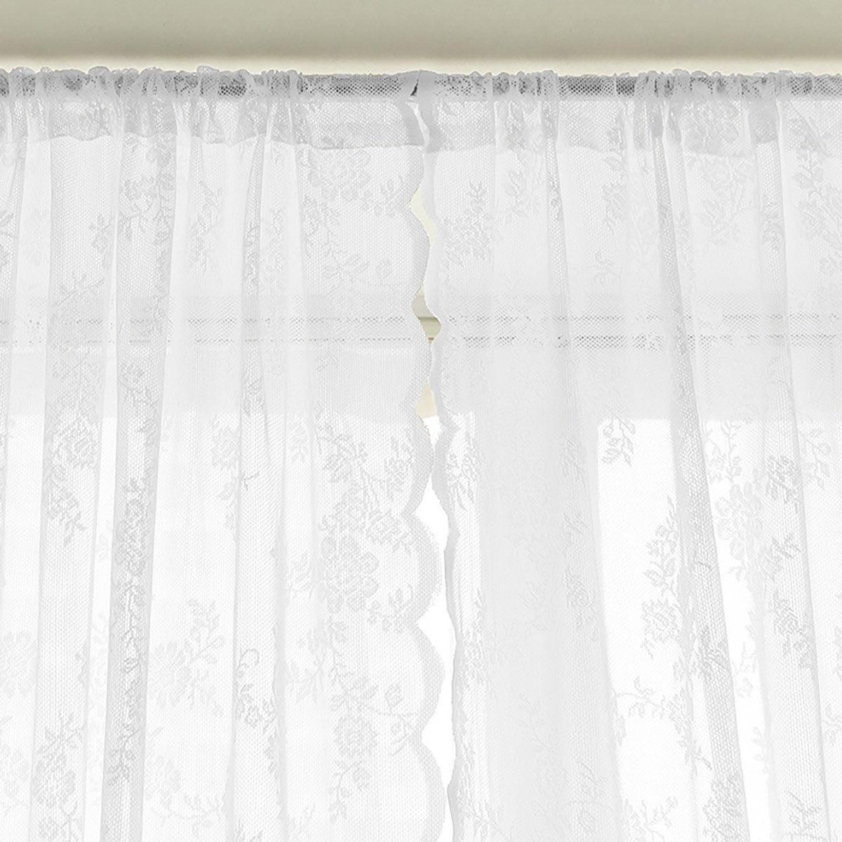 Elegant Lace Curtain Bedroom Window Door Screen Privacy Window Decor - 75*150cm view 11