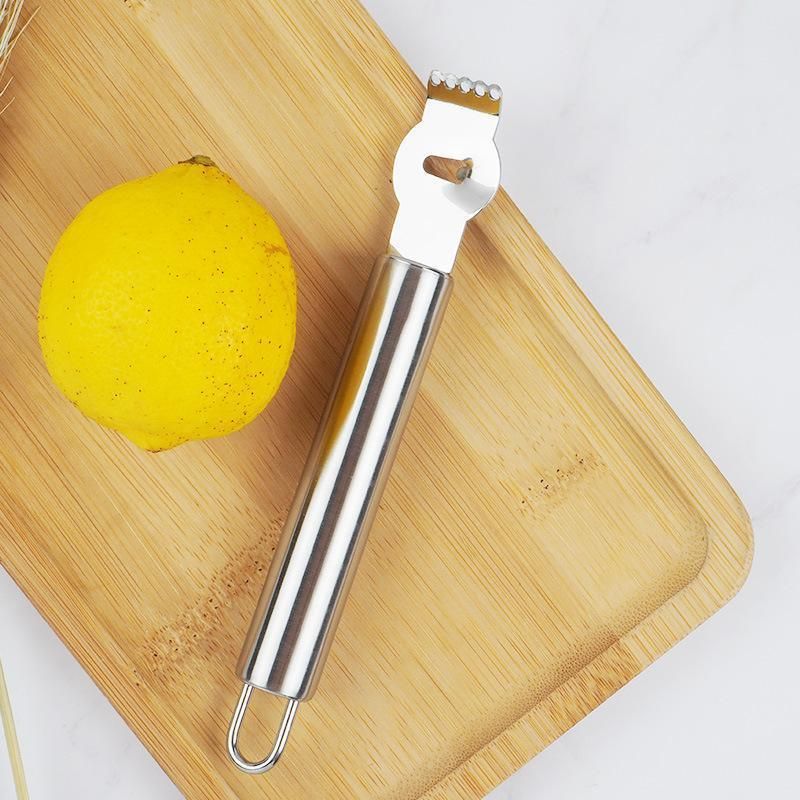 Lemon Zester Grater Knife Tool Stainless Steel with Channel Garnish Citrus view 4