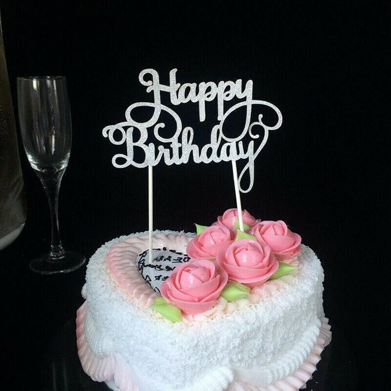 Happy Birthday Cake Topper Colour Printed Acrylic Party Decorations view 6