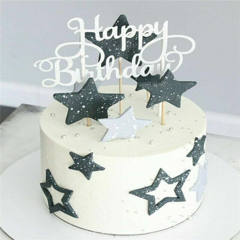 Happy Birthday Cake Topper Colour Printed Acrylic Party Decorations view 7