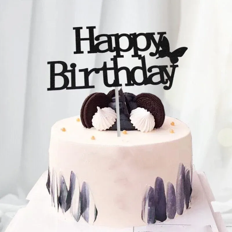 Happy Birthday Cake Topper Colour Printed Acrylic Party Decorations view 9