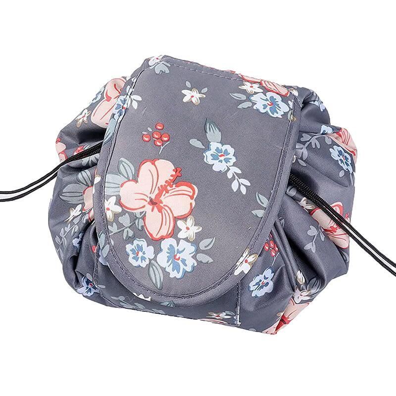 Portable Travel Makeup Bag Drawstring Cosmetic Pouch Lazy Storage Organiser