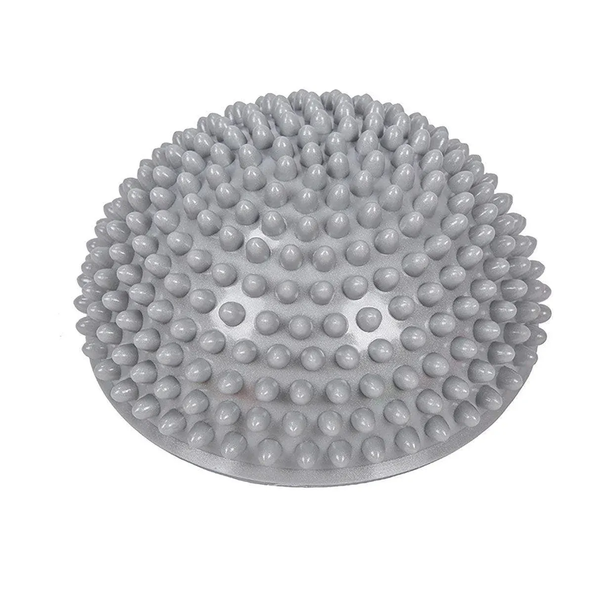 Spiky Massage Ball PVC Half Round Yoga Exercise Foot Hand Cushion - Grey — image 1