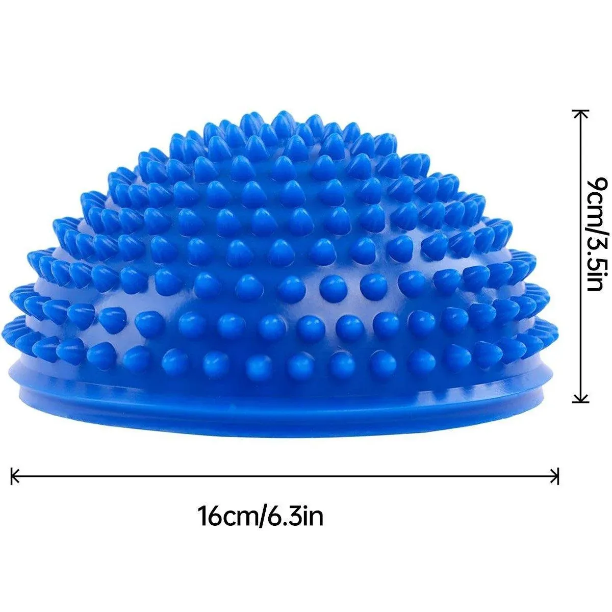 Spiky Massage Ball PVC Half Round Yoga Exercise Foot Hand Cushion - Grey view 7