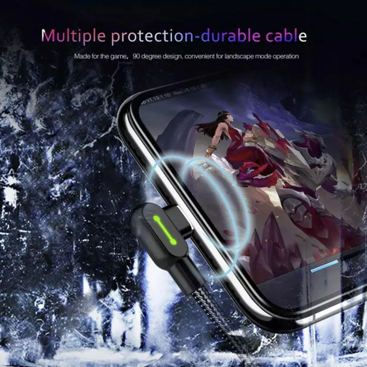 Mcdodo Fast Usb Cable Heavy Duty Charging Syn Charger Type-C 90 Degree Angle view 6