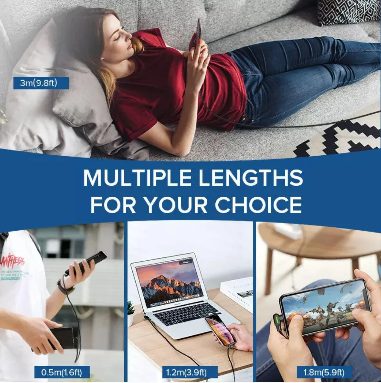 Mcdodo Fast Usb Cable Heavy Duty Charging Syn Charger Type-C 90 Degree Angle view 12