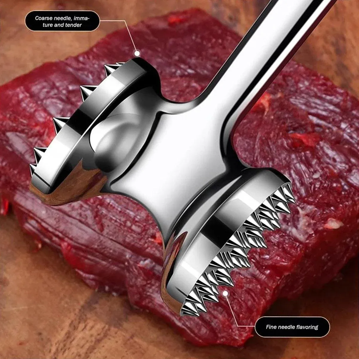 Meat Hammer Kitchen Tenderizing Beating Tool Double Sided Loose Meat Hammer view 5