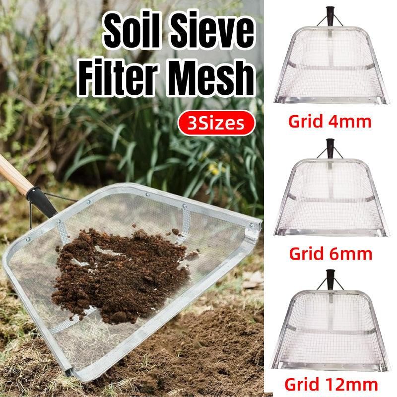 Stainless Steel Soil Sifter Drain Shovel Gardening Mesh Screen Filter Durable view 2