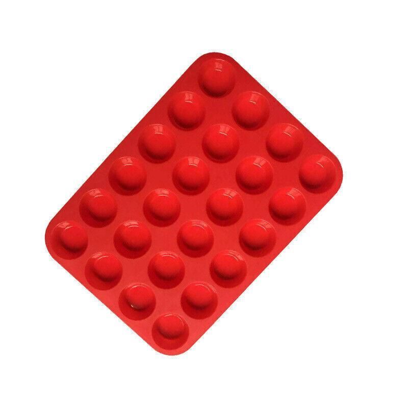 24 Cavity Pan Tray Silicone Mini Cupcake Cookie Baking Mold Au - Orange view 3