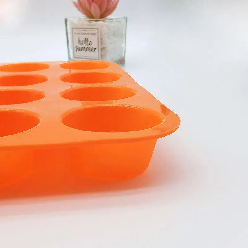 24 Cavity Pan Tray Silicone Mini Cupcake Cookie Baking Mold Au - Orange view 14