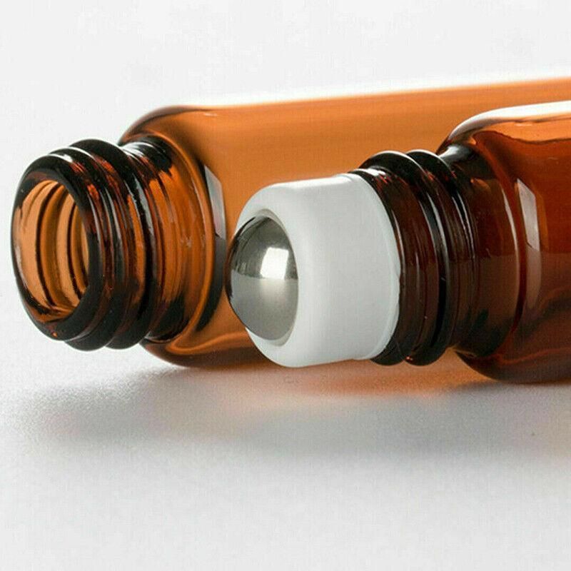10Ml Roller Rollerball Perfume Essential Oil Roll On Ball Amber Glass Bottle view 8