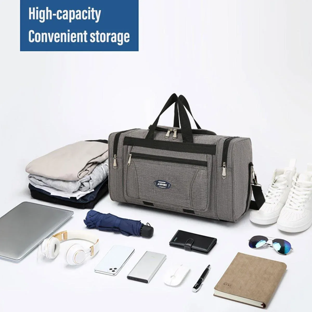 Large Capacity Waterproof Travel Luggage Bag Lightweight Foldable Handbag view 7