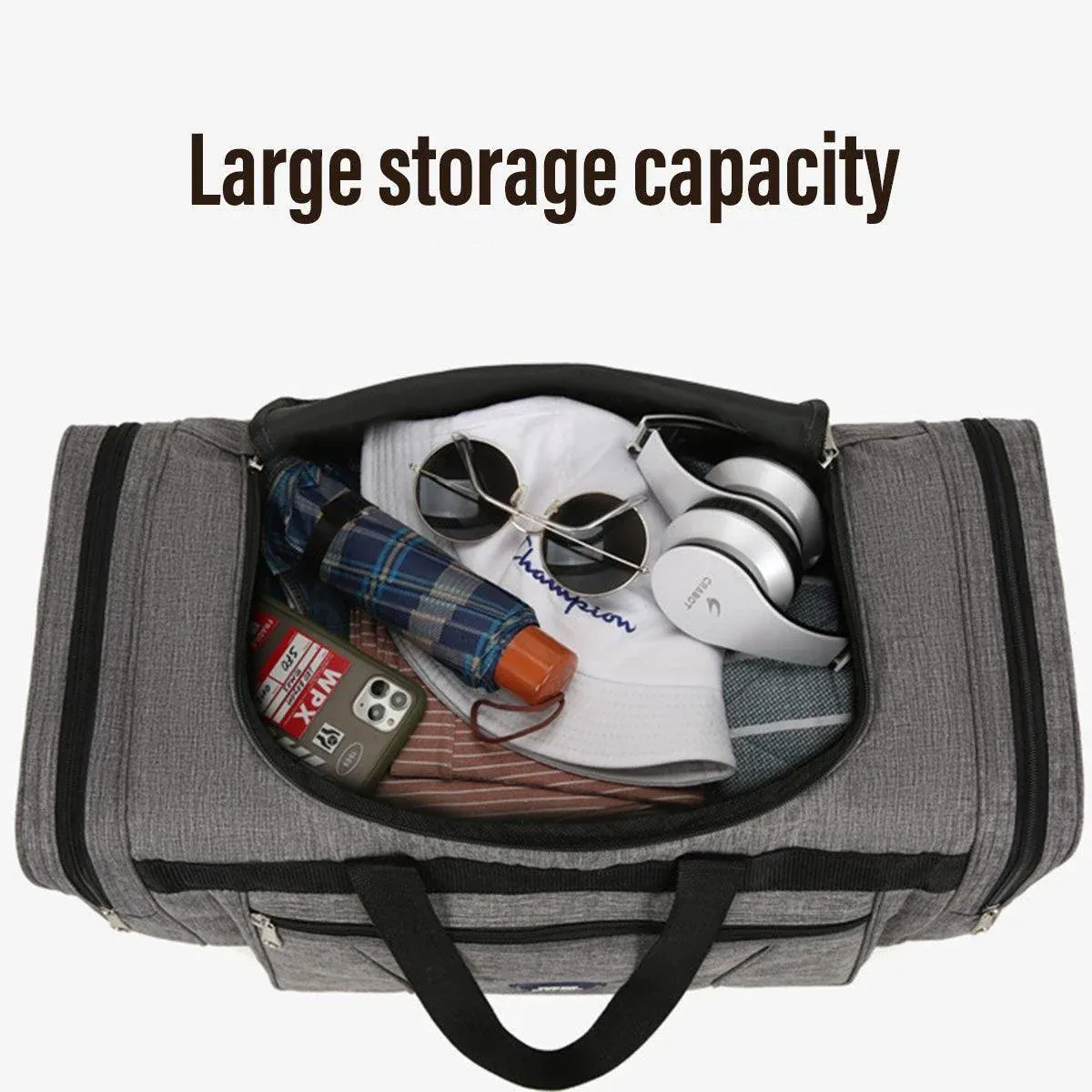 Large Capacity Waterproof Travel Luggage Bag Lightweight Foldable Handbag view 9