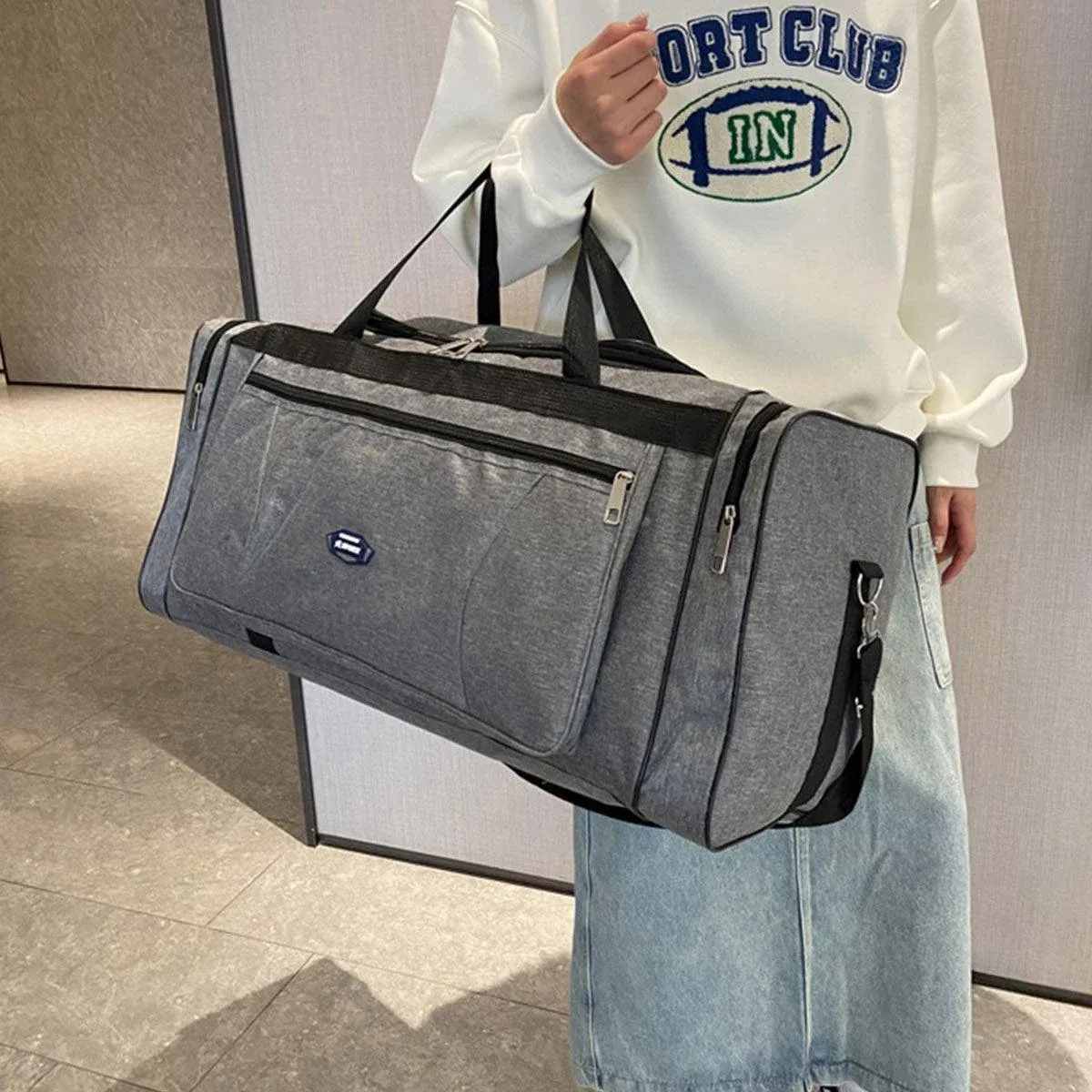 Large Capacity Waterproof Travel Luggage Bag Lightweight Foldable Handbag view 14