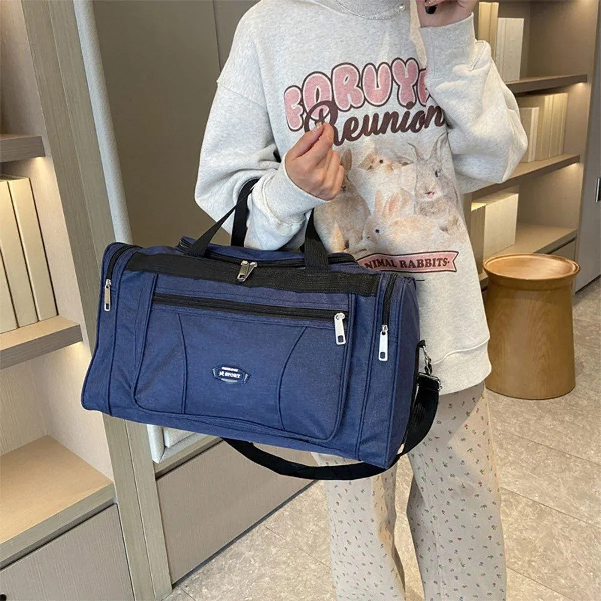 Large Capacity Waterproof Travel Luggage Bag Lightweight Foldable Handbag view 15