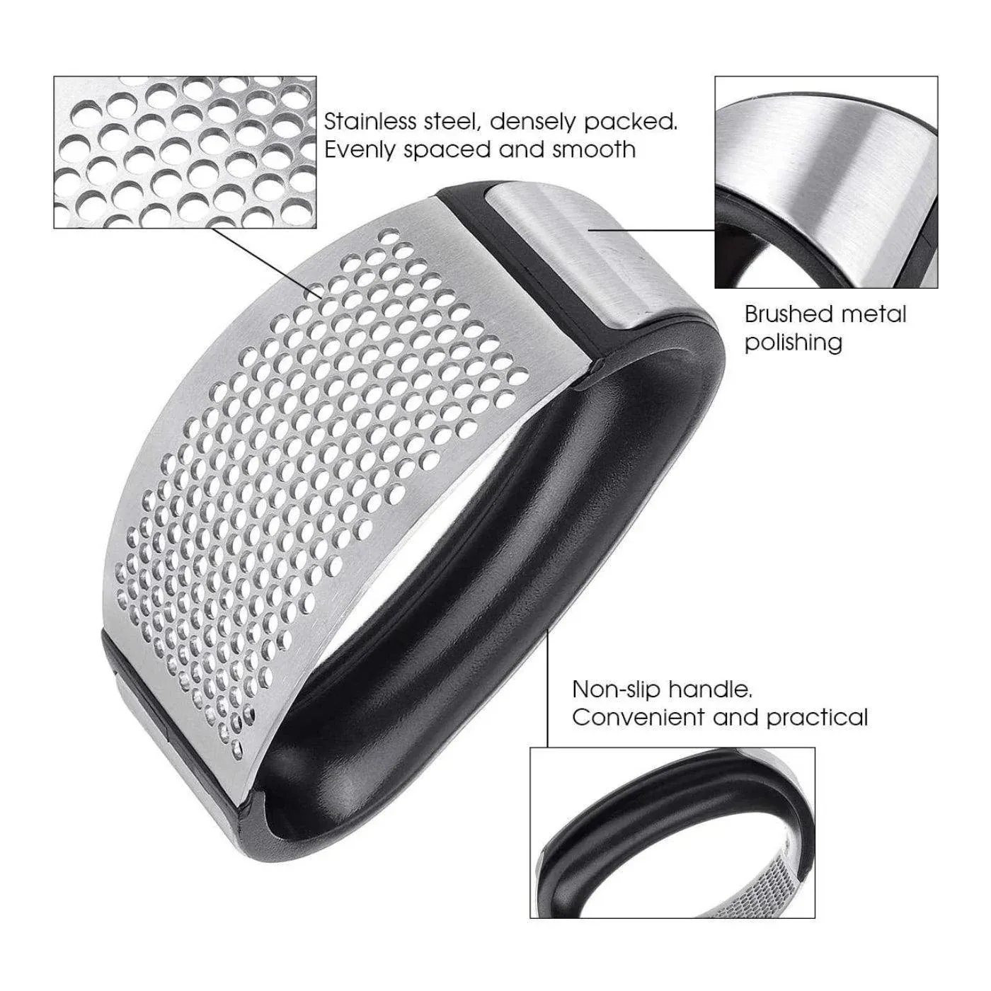 Stainless Steel Garlic Masher Press Crusher Squeezer Masher Kitchen Gadget view 5