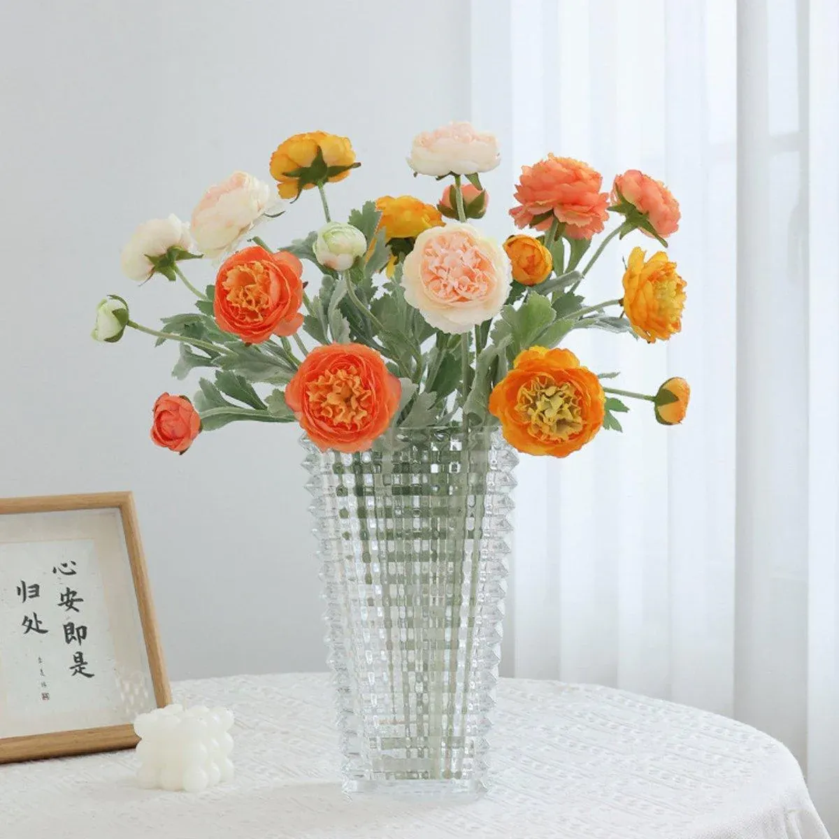 5pcs Artificial Peony Silk Flowers Bouquet Decor Faux Floral Arrangements view 15