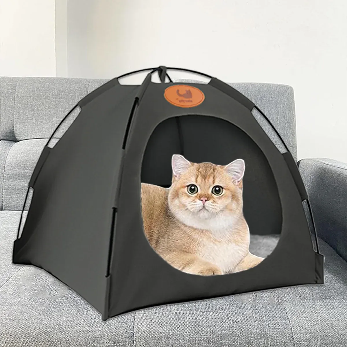 Folding Camping Pet Tent for Cats Puppy Bed Indoor Cat Nest Dog Cave Style view 9