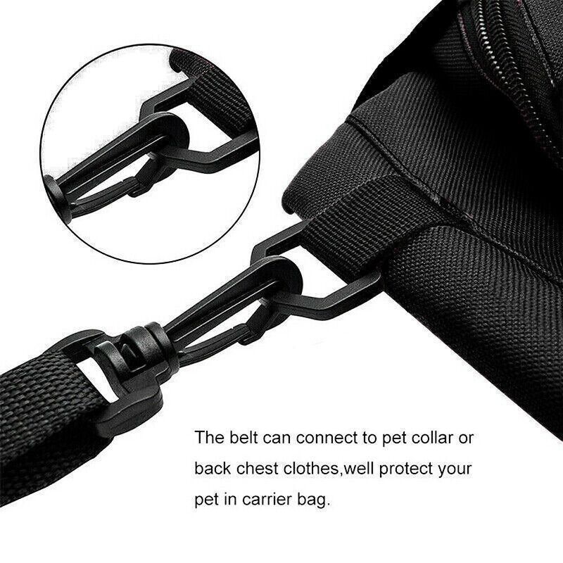 Pet Car Booster Seat Travel Carrier Basket for Cats Dogs with Secure Design - Red view 8