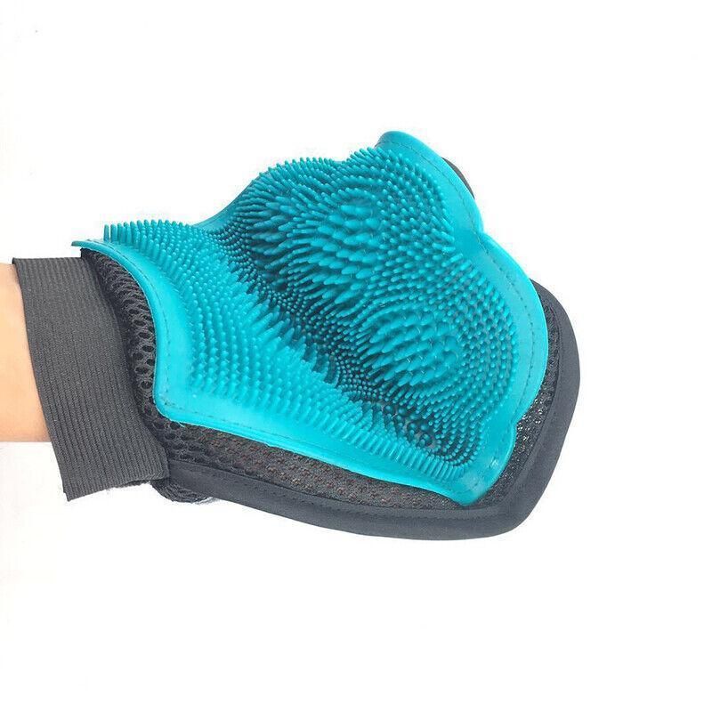 2 in 1 Pet Grooming Glove Deshedding Mitt for Cats and Dogs Hair Removal view 7