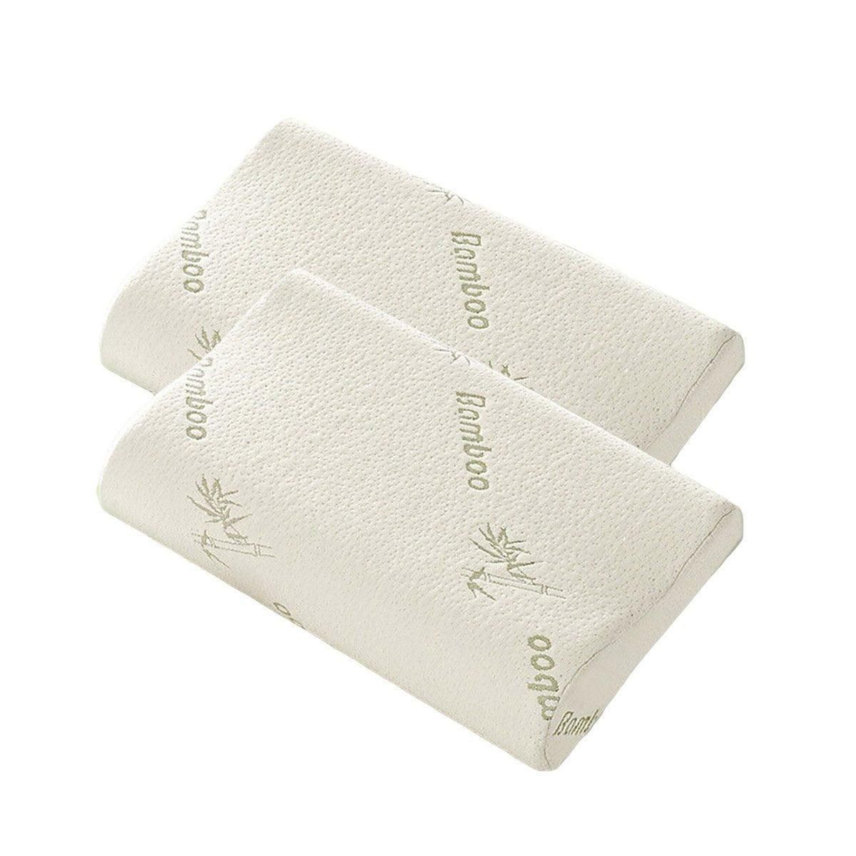 1/2PCS Memory Foam Neck Pillow Wavy Contour Slow Rebound Pillow - 50x30x10cm-2pcs — image 1