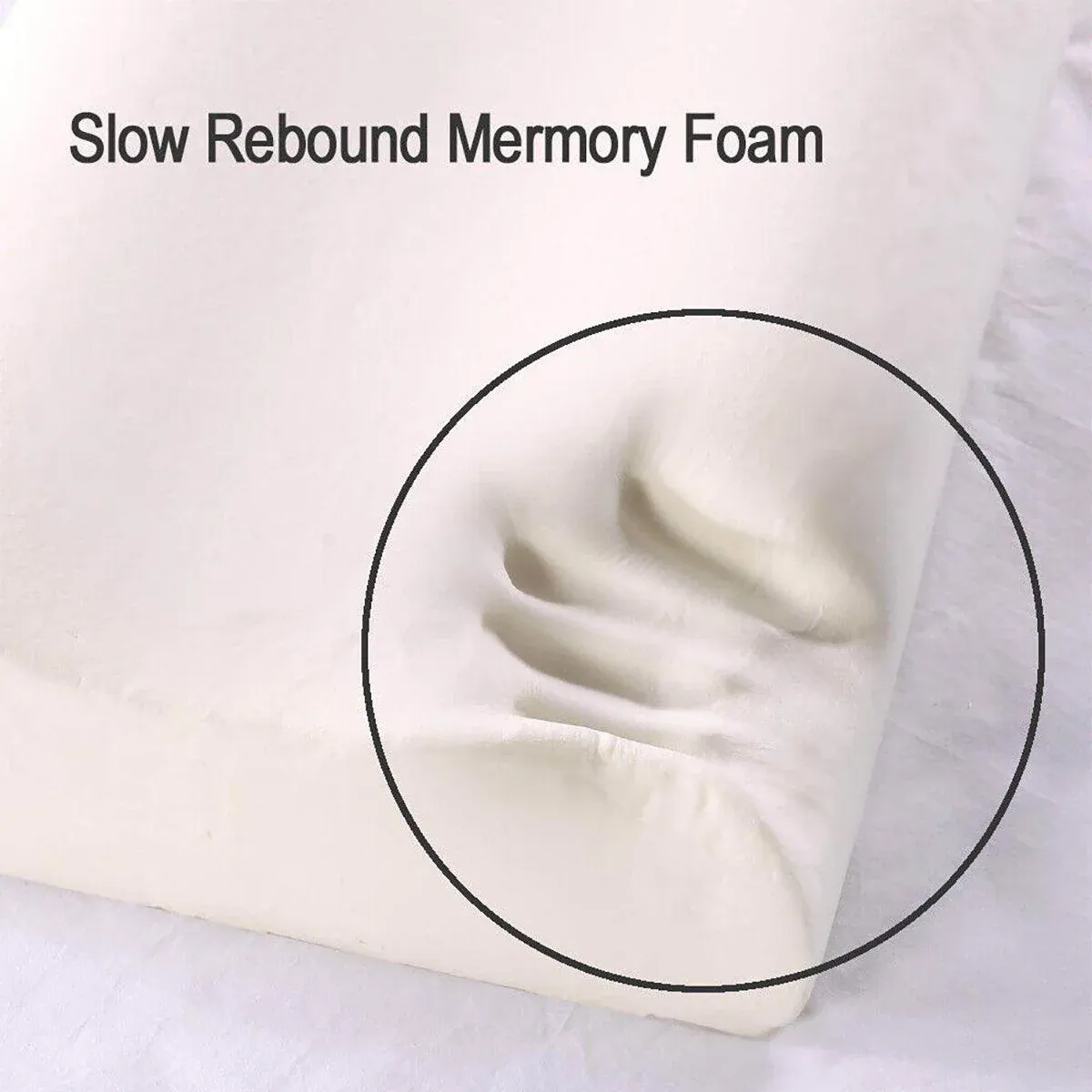 1/2PCS Memory Foam Neck Pillow Wavy Contour Slow Rebound Pillow - 50x30x10cm-2pcs view 8