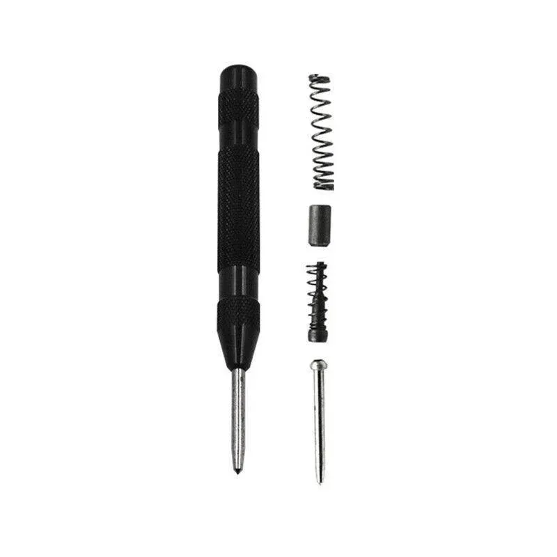 130mm Spring Loaded Centre Punch Automatic Brass Marking Tool Heavy Duty - Silver view 4