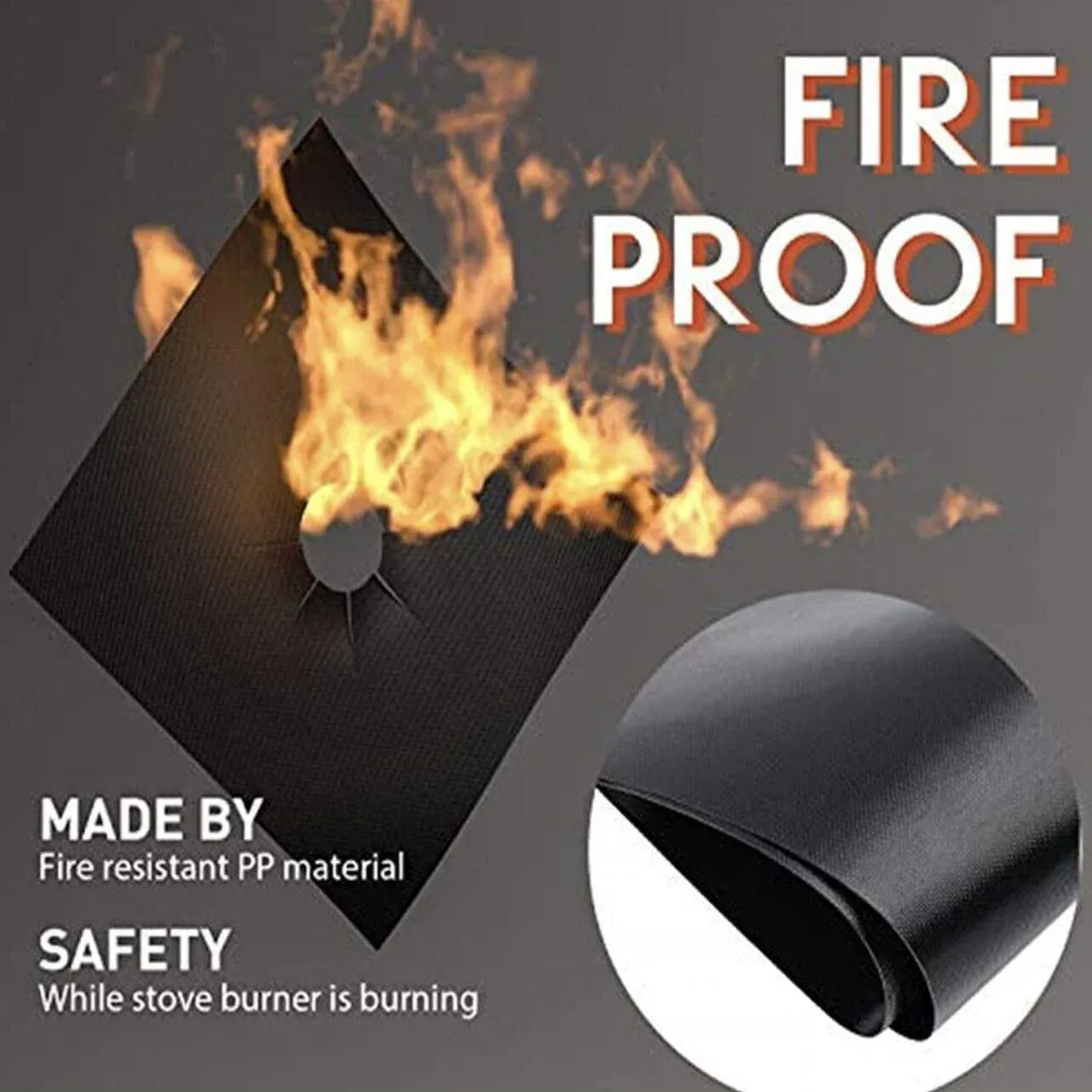 Gas Stove Burner Covers Reusable Hob Protectors Non Stick Liner Pad 4 Pcs - 4 view 5