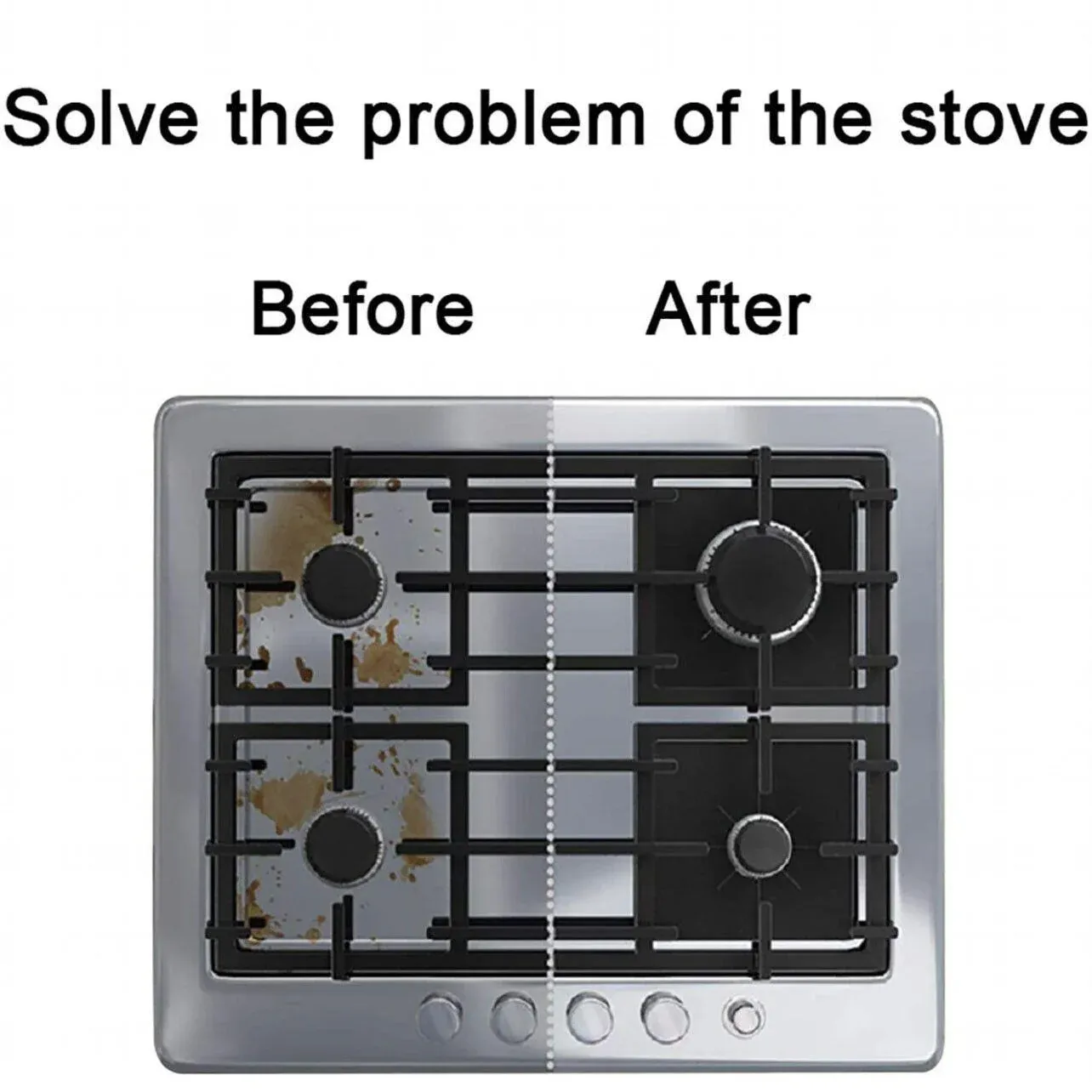 Gas Stove Burner Covers Reusable Hob Protectors Non Stick Liner Pad 4 Pcs - 4 view 14