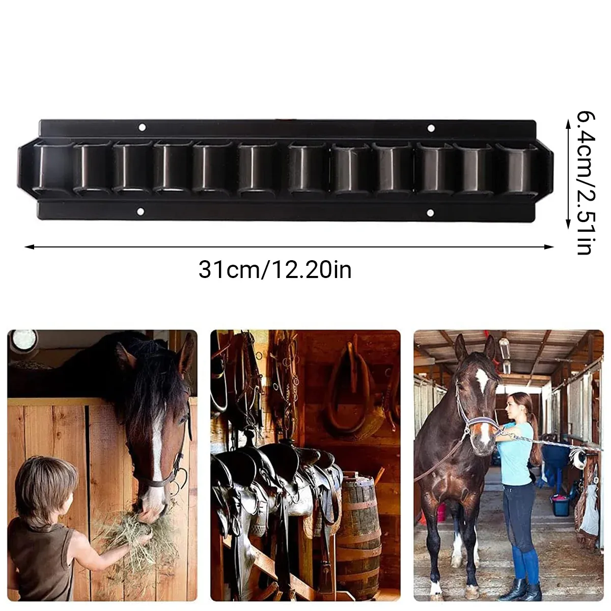 Long Whip Tool Storage Rack Horse Gear and Whip Rack Wall Mount Organizer view 3