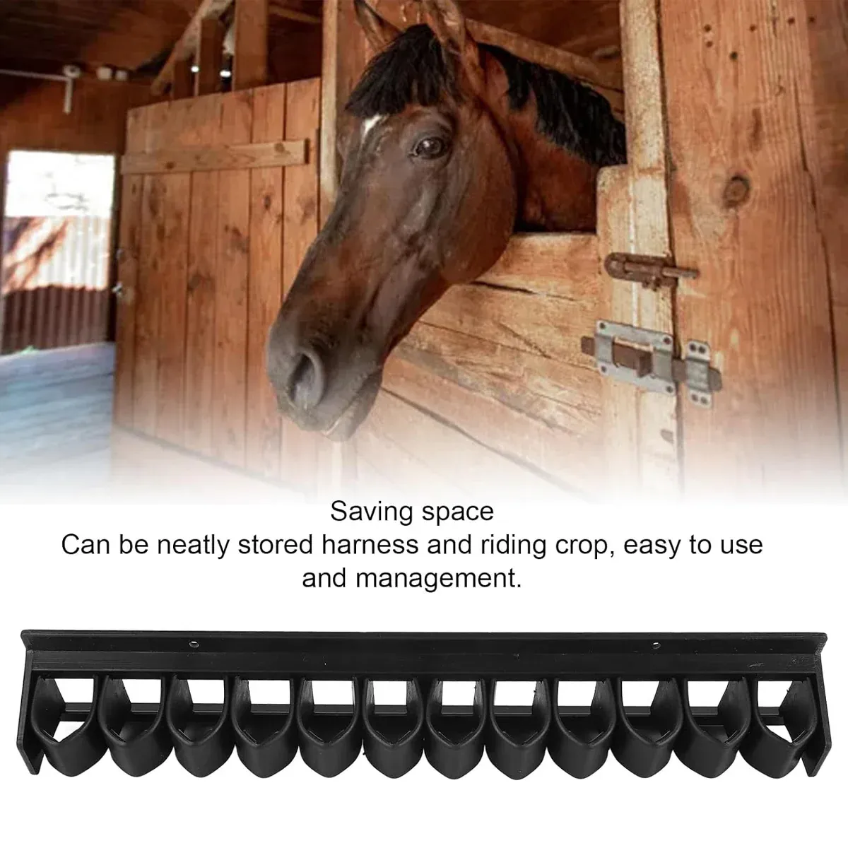 Long Whip Tool Storage Rack Horse Gear and Whip Rack Wall Mount Organizer view 9