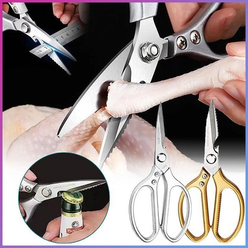 2X Japanese Heavy Duty Stainless Steel Kitchen Scissors Shears Fish Chicken view 9