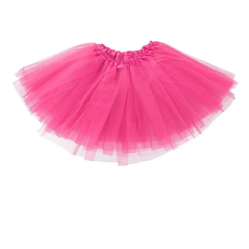 Girls Tutu Skirt Princess Dressup Party Costume Ballet Dancewear - Rose red — image 1