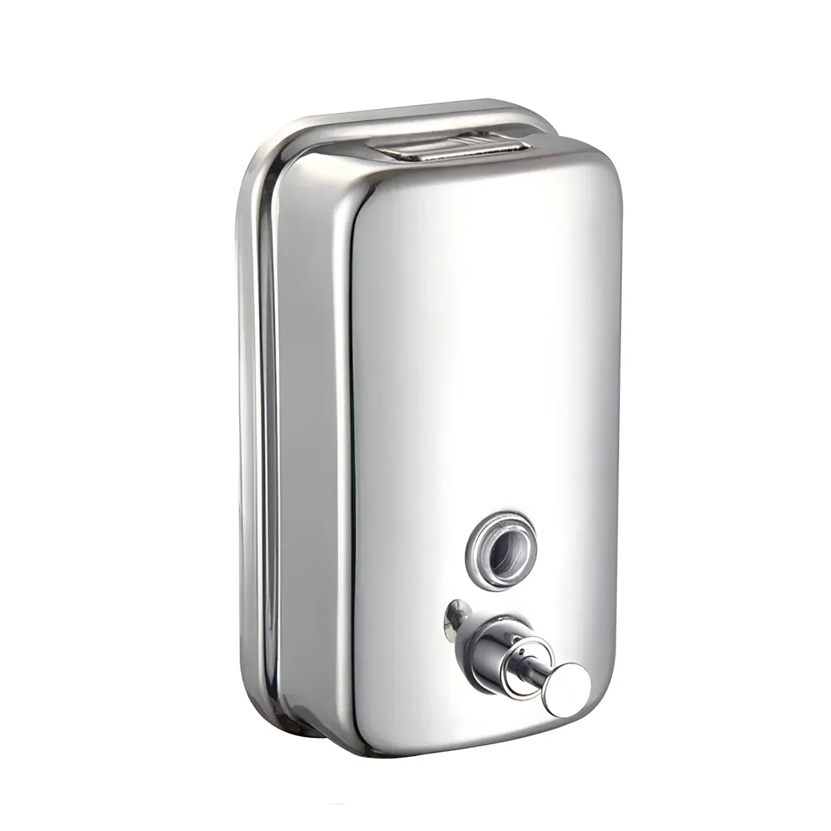 Stainless Steel Wall Mounted Soap Dispenser Hotel Bathroom Sanitizer Bottle — image 1