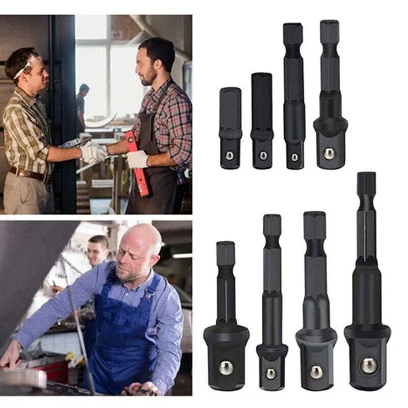 8PCS Power Drill Socket Adapter Extension Set Impact Nut Driver Hex Bit Tool Kit view 13